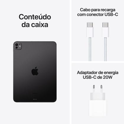 Imagem de Apple iPad Pro 11" M4, Wi-Fi + Cellular, vidro nano-texture, 2TB - Preto-espacial