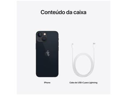 Apple iPhone 13 Mini 128GB Meia-noite Tela 5,4” - 12MP iOS