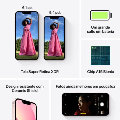 Apple iPhone 13 mini (128GB) - Rosa - iPhone 13 Mini - Magazine Luiza