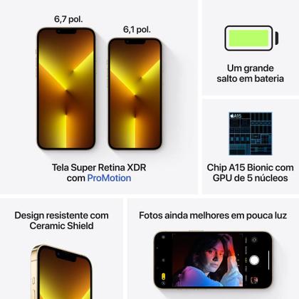 Apple iPhone 13 Pro (128GB) - Dourado - iPhone 13 Pro - Magazine Luiza