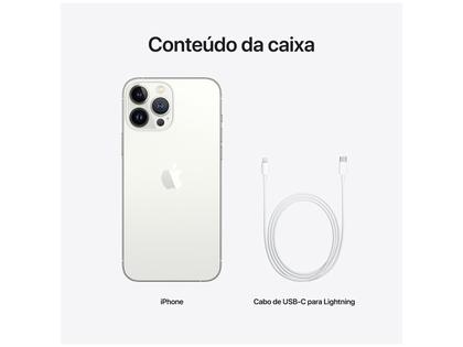 Apple iPhone 13 Pro Max 512GB Prateado - Tela 6,7” 12MP iOS