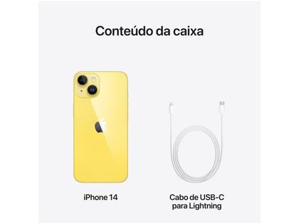 Apple iPhone 14 128GB Amarelo 6,1” 12MP iOS 5G - iPhone 14