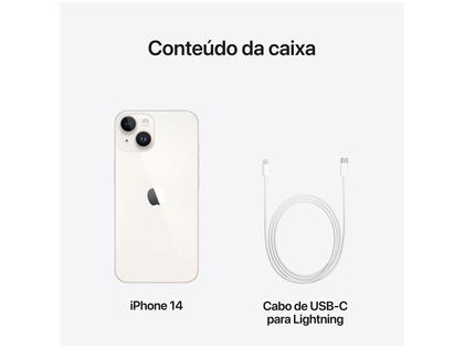Apple iPhone 14 128GB Estelar 6,1” 12MP iOS 5G Imagem de Apple iPhone 14 128GB Estelar 6,1” 12MP iOS 5G