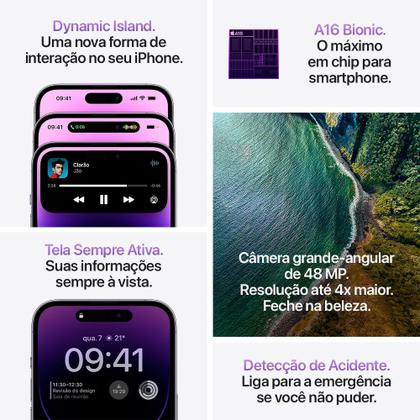 Apple iPhone 14 Pro Max 128GB Roxo-profundo - iPhone 14 Pro Max