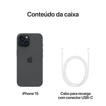 Apple iPhone 15 de 128GB - Preto Imagem de Apple iPhone 15 de 128GB - Preto
