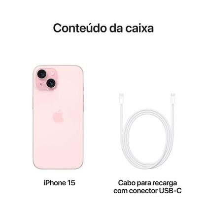 Imagem de Apple iPhone 15 de 128GB - Rosa