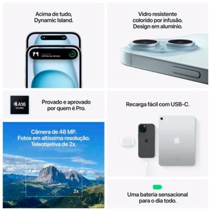 アップル Apple iPhone 15 Plus 128GB ブルー　ケース付 Apple iPhone 15 Plus 128GB - Azul | Extra