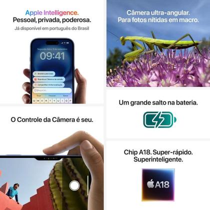 Imagem de Apple iPhone 16 256GB Preto