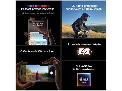 Imagem de Apple iPhone 16 Pro 128GB Titânio Natural 6,3" 48MP iOS 5G