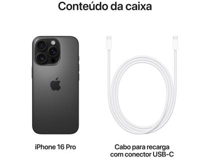 Imagem de Apple iPhone 16 Pro 128GB Titânio Preto 6,3" 48MP iOS 5G