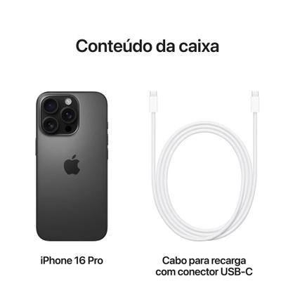 Apple iPhone 16 Pro 1TB Titânio Preto - iPhone 16 Pro - Magazine Luiza