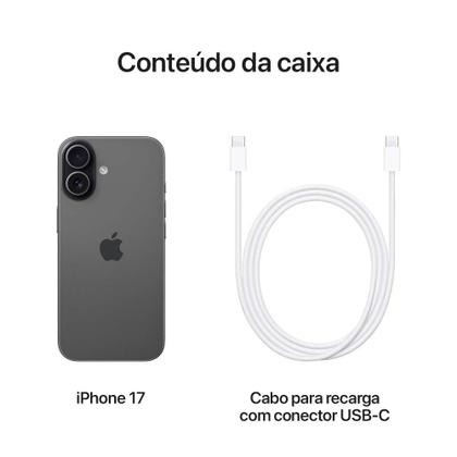 Imagem de Apple iPhone 17 256GB Preto 6,3" 48MP iOS 5G
