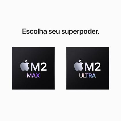 Apple Mac Studio M4 Max, com CPU de 14 núcleos, GPU de 32 núcleos