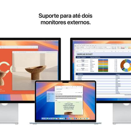 Imagem de Apple Macbook Air 15", M4, com CPU de 10 núcleos, GPU de 10 núcleos, 16GB RAM, 256GB SSD - Azul