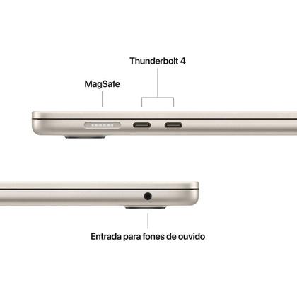 Imagem de Apple Macbook Air 15", M4, com CPU de 10 núcleos, GPU de 10 núcleos, 16GB RAM, 512GB SSD - Estelar
