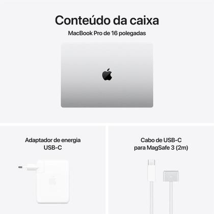 Imagem de Apple MacBook Pro 16", M4 Max, CPU de 14 núcleos, GPU de 20 núcleos, 16GB RAM, 1TB SSD - Prateado