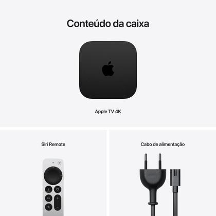 Apple TV 4K (3ª geração) Wi-Fi + Ethernet 128GB - Streaming