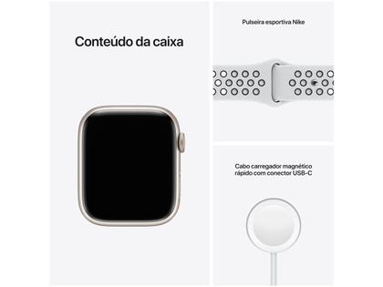 Apple Watch Nike Series 7 45mm GPS Caixa Estelar - Apple Watch