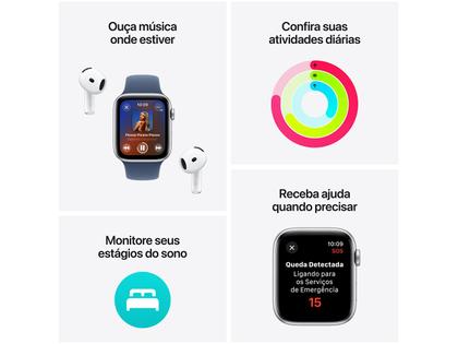 Imagem de Apple Watch SE GPS Caixa Estelar de Alumínio 44mm Pulseira Esportiva Estelar M/G