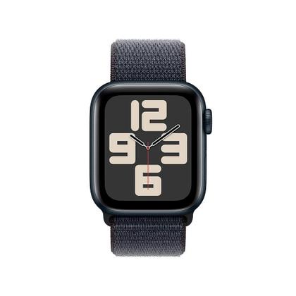 Imagem de Apple Watch SE GPS, Caixa Meia-Noite de Alumínio de 40 mm, Pulseira Loop Esportiva Tinto - MXEA3BE/A