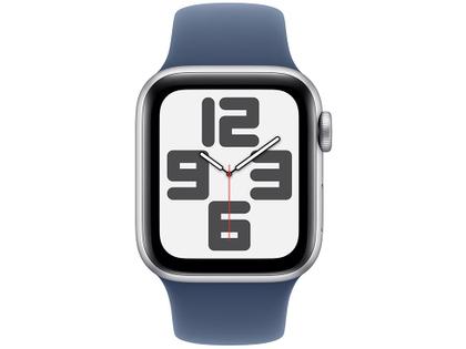 Imagem de Apple Watch SE GPS Caixa Prateada de Alumínio 40mm Pulseira Esportiva Denim M/G