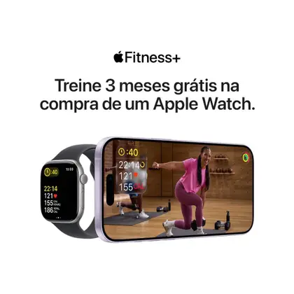 Imagem de Apple Watch Series 11 GPS Caixa Preta Brilhante de Alumínio 42mm Pulseira Esportiva Preta M/G