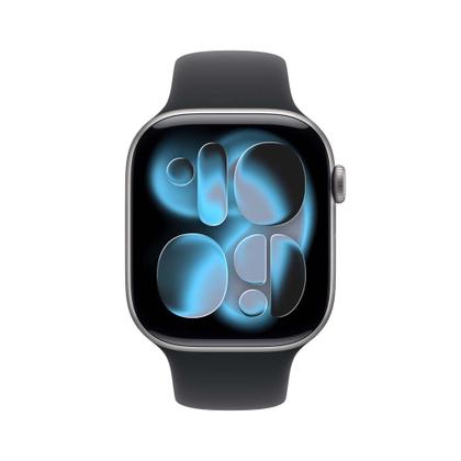 Imagem de Apple Watch Series 11 GPS + Cellular Caixa Cinza-espacial de Alumínio 46mm Pulseira Esportiva Preta M/G
