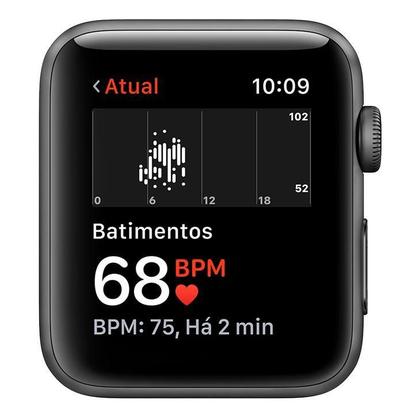 Apple Watch　series3 Apple Watch Series 3 38 mm Cinza Espacial Pulseira Preto - Ibyte