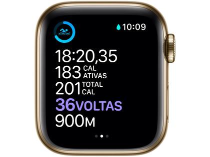 Apple Watch Series 6 40mm Dourada GPS + Cellular - Pulseira