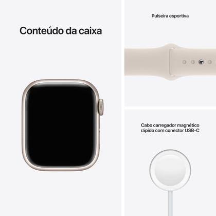 Apple Watch Series 7 41mm GPS Caixa Estelar - Alumínio Pulseira Apple Watch Series 7 41mm GPS Caixa Estelar - Alumínio Pulseira