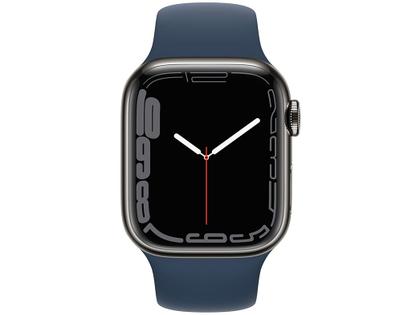 Apple Watch Series 7 41mm GPS + Cellular Grafite - Aço Inoxidável