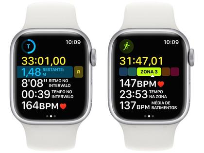 Apple Watch Series 8 41mm ホワイト Apple Watch Series 8 41mm GPS Caixa Prateada Alumínio Pulseira