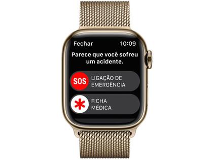 Apple Watch Series 8 41mm GPS + Cellular Caixa Dourada Aço