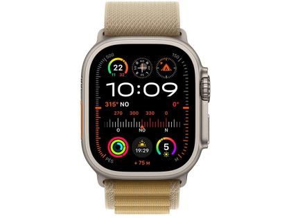 Imagem de Apple Watch Ultra 2 GPS + Cellular, Caixa Natural de Titânio de 49 mm, Pulseira Loop Alpina Canela, Tamanho M - MX4F3BE/A