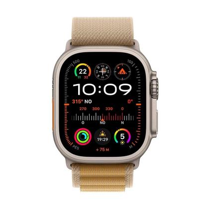 Imagem de Apple Watch Ultra 2 GPS + Cellular, Caixa Natural de Titânio de 49 mm, Pulseira Loop Alpina Canela, Tamanho M - MX4F3BE/A