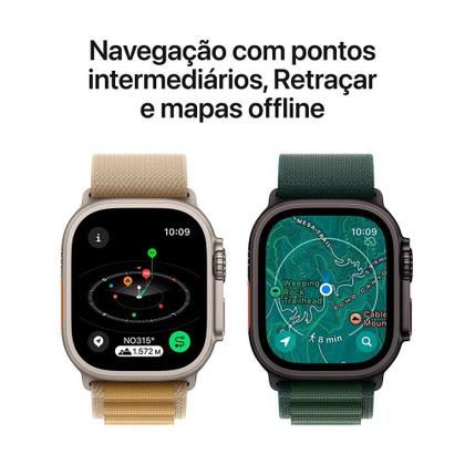 Imagem de Apple Watch Ultra 2 GPS + Cellular, Caixa Preta de Titânio de 49 mm, Pulseira Oceano Preta - MX4P3BE/A