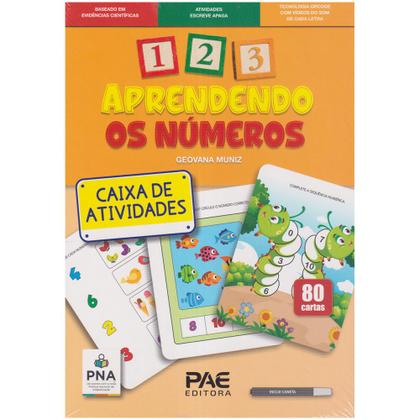 Imagem de Aprendendo os números - Caixa Atividades Com Escreva e Apague, Método Fônico de Alfabetização - PAE Editora