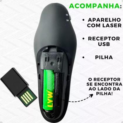 Imagem de Apresentador Controle de Slides com Laser para Power Point Apresentação Projetor Aulas