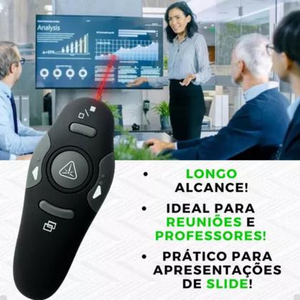 Imagem de Apresentador Controle de Slides com Laser para Power Point Apresentação Projetor Aulas
