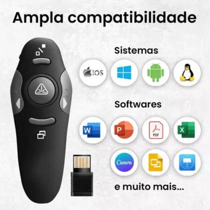 Imagem de Apresentador Controle de Slides com Laser para Power Point Apresentação Projetor Aulas