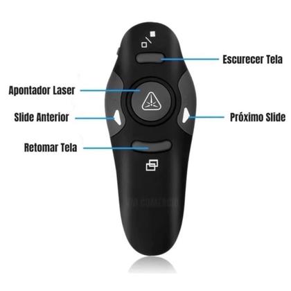 Imagem de Apresentador Controle de Slides com Laser para Power Point Apresentação Projetor Aulas