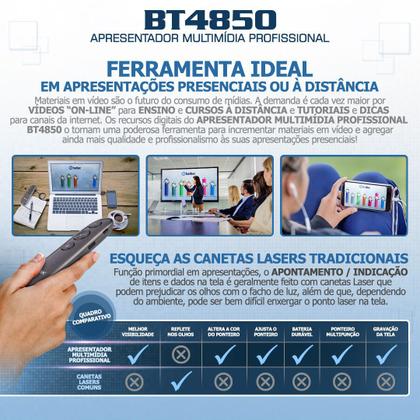 Imagem de Apresentador Multimídia Profissional Wireless - Betec BT4850 - Slide, Laser digital, Lupa, Realce