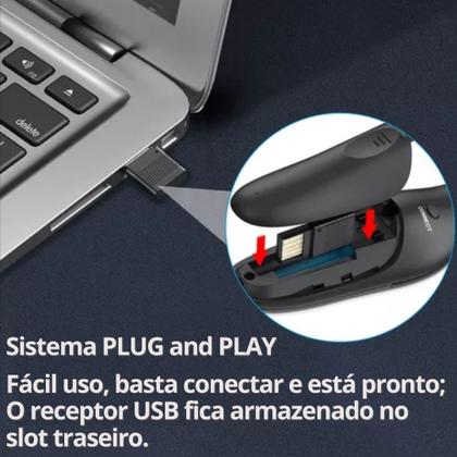 Imagem de Apresentador Multimídia Sem Fio Passador De Slides Power Point Caneta Laser Aula Palestra