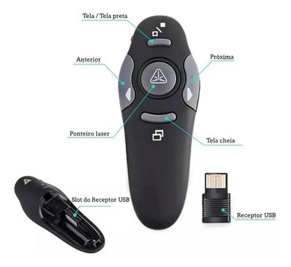 Imagem de Apresentador Passador De Slides Multmídia Laser Power Point Data Show Wireless Bm-P2000