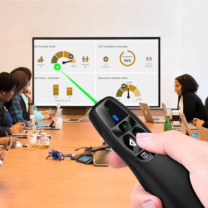 Imagem de Apresentador Passador de Slides Sem Fio 2.4G Profissional com Laser 30m Alcance