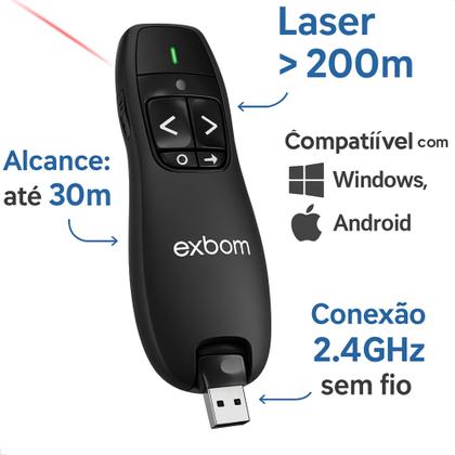 Imagem de Apresentador Slide Passador Apontador Laser Controle Sem Fio Controle usb Slide Laser Sem Fio Profissional