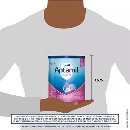 Imagem de Aptamil Pepti Proexpert 800g  Kit com 5 Latas  Fórmula Infantil Danone  De 0 a 3 anos  ORIGINAL