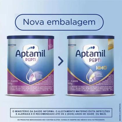 Imagem de Aptamil Pepti Proexpert 800g  Kit com 5 Latas  Fórmula Infantil Danone  De 0 a 3 anos  ORIGINAL