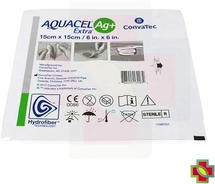 Imagem de Aquacel Extra Ag+ 15cmx15cm - 1 Unidade - Convatec