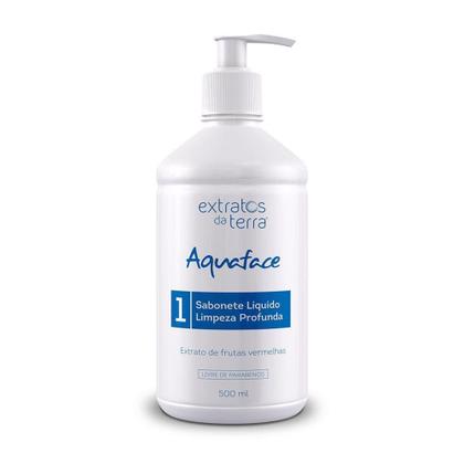 Imagem de Aquaface Sabonete Líquido Limpeza Profunda Todos os Tipos de Pele 500ml Extratos da Terra